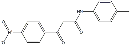 N-(4-Methylphenyl)-3-(4-nitrophenyl)-3-oxopropanamide 구조식 이미지