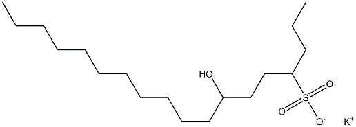 7-Hydroxyoctadecane-4-sulfonic acid potassium salt 구조식 이미지