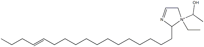 1-Ethyl-2-(13-heptadecenyl)-1-(1-hydroxyethyl)-3-imidazoline-1-ium 구조식 이미지