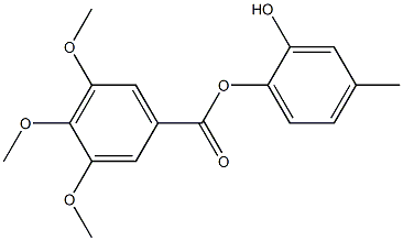 3,4,5-Trimethoxybenzoic acid 2-hydroxy-4-methylphenyl ester Structure