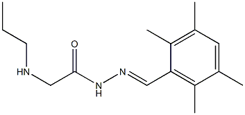 N-Propylglycine N'-(2,3,5,6-tetramethylbenzylidene) hydrazide 구조식 이미지