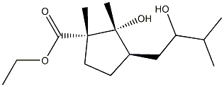 (1S,2R,3R)-2-Hydroxy-3-(2-hydroxy-3-methylbutyl)-1,2-dimethylcyclopentane-1-carboxylic acid ethyl ester Structure