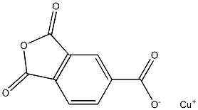 1,3-Dioxoisobenzofuran-5-carboxylic acid copper(I) salt 구조식 이미지