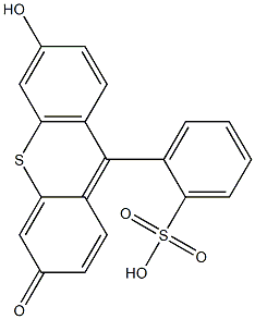 2-(6-Hydroxy-3-oxo-3H-thioxanthen-9-yl)benzenesulfonic acid 구조식 이미지