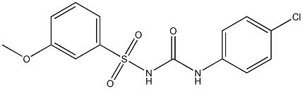 1-(3-Methoxyphenylsulfonyl)-3-(4-chlorophenyl)urea 구조식 이미지