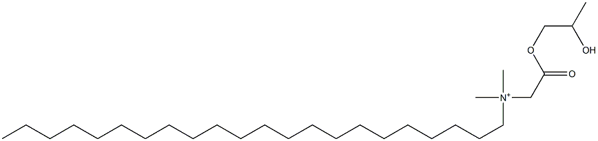 N-[(2-Hydroxypropoxy)carbonylmethyl]-N,N-dimethyl-1-docosanaminium 구조식 이미지