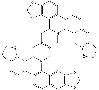 1,3-Bis[[(13R,14S)-13,14-dihydro-13-methyl[1,3]benzodioxolo[5,6-c]-1,3-dioxolo[4,5-i]phenanthridin]-14-yl]-2-propanone Structure
