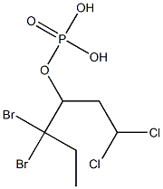 Phosphoric acid hydrogen (1,1-dibromopropyl)(3,3-dichloropropyl) ester 구조식 이미지