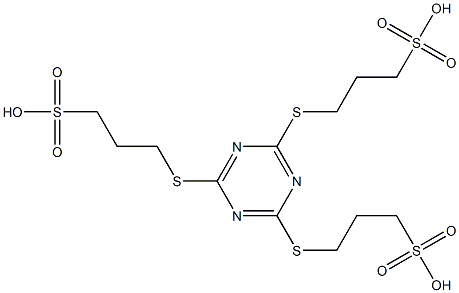 3,3',3''-[1,3,5-Triazine-2,4,6-triyltris(thio)]tris[1-propanesulfonic acid] 구조식 이미지