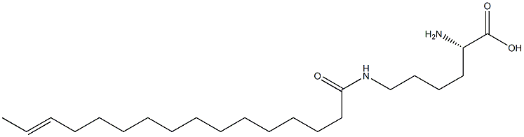 N6-(14-Hexadecenoyl)lysine 구조식 이미지