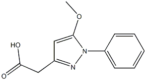 1-Phenyl-5-methoxy-1H-pyrazole-3-acetic acid Structure