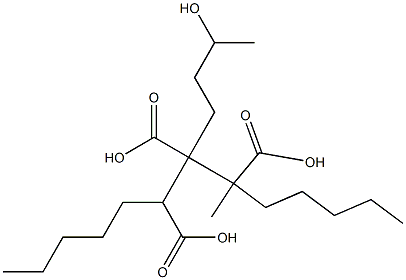 Butane-1,2,3-tricarboxylic acid 2-(3-hydroxybutyl)1,3-dipentyl ester Structure