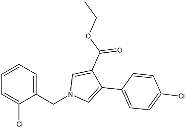 1-(2-Chlorobenzyl)-4-(4-chlorophenyl)-1H-pyrrole-3-carboxylic acid ethyl ester Structure