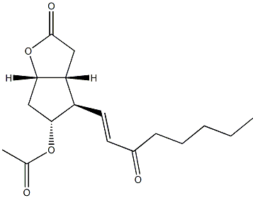 (1S,5R,6R,7R)-7-Acetyloxy-6-[(E)-3-oxo-1-octenyl]-2-oxabicyclo[3.3.0]octan-3-one Structure