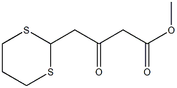 3-Oxo-4-(1,3-dithian-2-yl)butyric acid methyl ester 구조식 이미지