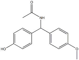 N-[(4-Methoxyphenyl)(4-hydroxyphenyl)methyl]acetamide Structure