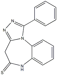 1-Phenyl-4H-[1,2,4]triazolo[4,3-a][1,5]benzodiazepine-5(6H)-thione Structure