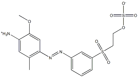 4-[[3-[[2-(Sulfonatooxy)ethyl]sulfonyl]phenyl]azo]-5-methyl-2-methoxybenzenaminium Structure