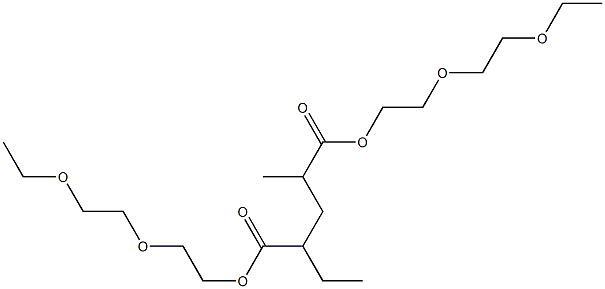 2-Ethyl-4-methylglutaric acid bis[2-(2-ethoxyethoxy)ethyl] ester Structure