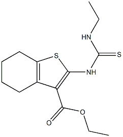 4,5,6,7-Tetrahydro-2-(3-ethylthioureido)benzo[b]thiophene-3-carboxylic acid ethyl ester Structure