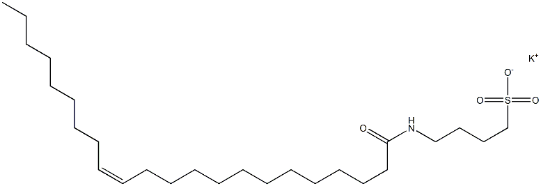 4-[[(Z)-1-Oxo-13-docosen-1-yl]amino]-1-butanesulfonic acid potassium salt 구조식 이미지