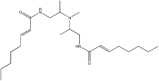 N,N'-[Methyliminobis(2-methyl-2,1-ethanediyl)]bis(2-octenamide) 구조식 이미지