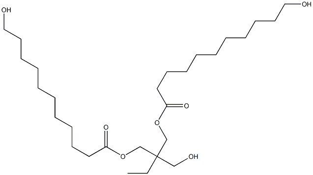 Bis(11-hydroxyundecanoic acid)2-ethyl-2-(hydroxymethyl)-1,3-propanediyl ester Structure