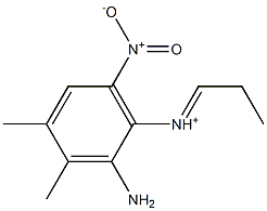 N-(2-Amino-3,4-dimethyl-6-nitrophenyl)-1-propaniminium Structure