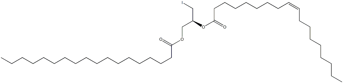 [S,(-)]-3-Iodo-1,2-propanediol 2-oleate 1-stearate 구조식 이미지