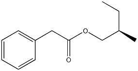 (-)-Phenylacetic acid (R)-2-methylbutyl ester Structure