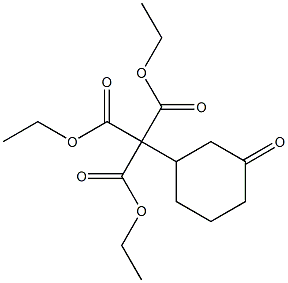 (3-Oxocyclohexyl)methanetricarboxylic acid triethyl ester Structure