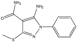 5-Amino-3-methylthio-1-phenyl-1H-pyrazole-4-carboxamide Structure