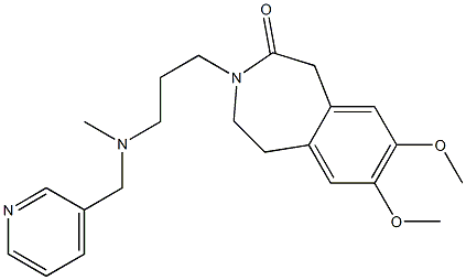 2,3-Dihydro-7,8-dimethoxy-3-[3-[N-[(3-pyridinyl)methyl]-N-methylamino]propyl]-1H-3-benzazepin-4(5H)-one Structure