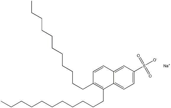 5,6-Diundecyl-2-naphthalenesulfonic acid sodium salt Structure
