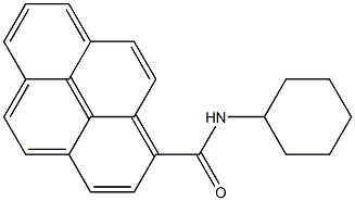 N-Cyclohexylpyrene-1-carboxamide 구조식 이미지