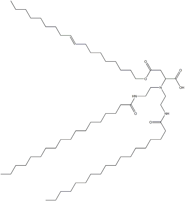 2-[Bis[2-(stearoylamino)ethyl]amino]succinic acid 4-(9-octadecenyl) ester 구조식 이미지