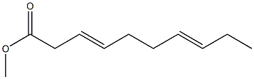 3,7-Decadienoic acid methyl ester Structure