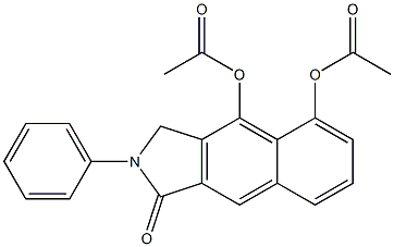 2,3-Dihydro-2-phenyl-4,5-diacetoxy-1H-benz[f]isoindol-1-one Structure