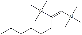 1,2-Bis[trimethylsilyl]-1-octene Structure