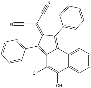 (1,3-Diphenyl-4-chloro-5-hydroxy-2H-benz[e]inden-2-ylidene)malononitrile Structure