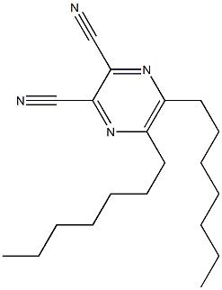 5,6-Diheptylpyrazine-2,3-dicarbonitrile Structure