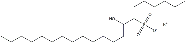 8-Hydroxyhenicosane-7-sulfonic acid potassium salt 구조식 이미지