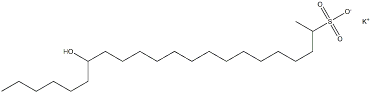 16-Hydroxydocosane-2-sulfonic acid potassium salt 구조식 이미지