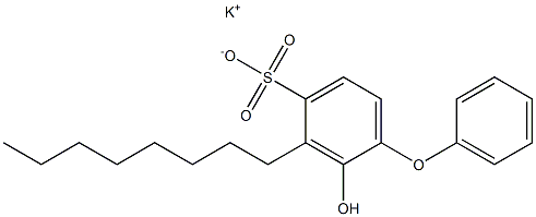 2-Hydroxy-3-octyl[oxybisbenzene]-4-sulfonic acid potassium salt Structure