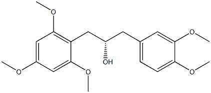 [S,(+)]-1-(3,4-Dimethoxyphenyl)-3-(2,4,6-trimethoxyphenyl)-2-propanol 구조식 이미지