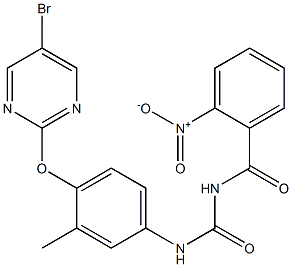 1-(2-Nitrobenzoyl)-3-[4-[(5-bromo-2-pyrimidinyl)oxy]-3-methylphenyl]urea Structure