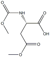 (S)-2-(Methoxycarbonylamino)succinic acid 4-methyl ester 구조식 이미지