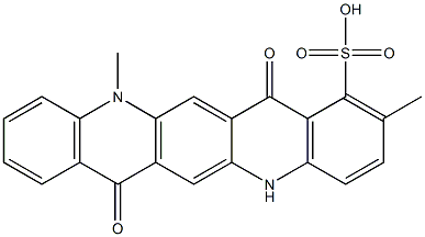 5,7,12,14-Tetrahydro-2,12-dimethyl-7,14-dioxoquino[2,3-b]acridine-1-sulfonic acid 구조식 이미지