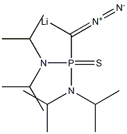 Diazo[bis(diisopropylamino)phosphinothioyl](lithio)methane 구조식 이미지