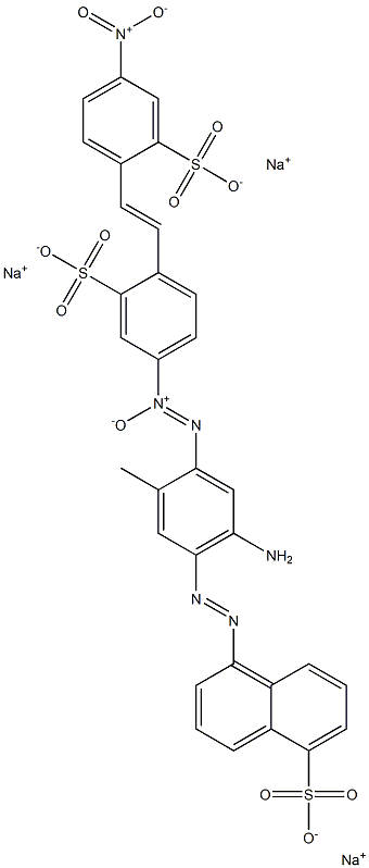 4-[5-Amino-2-methyl-4-(5-sulfo-1-naphtylazo)phenyl-NNO-azoxy]-4'-nitrostilbene-2,2'-disulfonic acid trisodium salt Structure